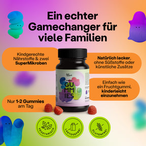 TummyGummies® – Premium Biotika für die ganze Familie (verkürztes MHD)