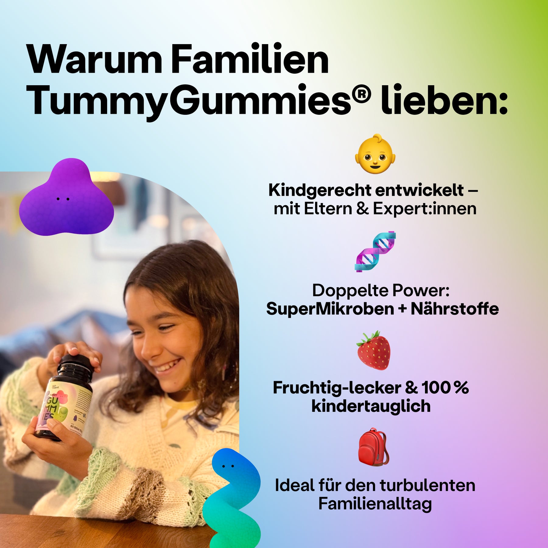 TummyGummies® – Premium Biotika für die ganze Familie (verkürztes MHD)