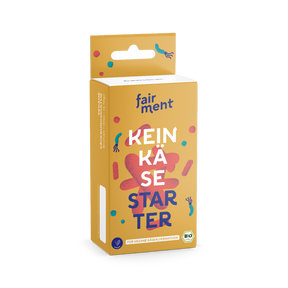 veganer Camembert, fermentiert, fairment, Fermentation, veganer Käse, vegan cheese, Cashewbert, Käsekultur, Käse Starter, veganer Frischkäse, Käsealternative, Käseersatz, Starter Kit Keinkäse, vegan, bio