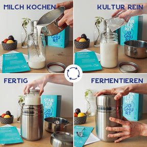 Joghurt Starter Kit mit Joghurtbereiter -  Bio Joghurt selber machen