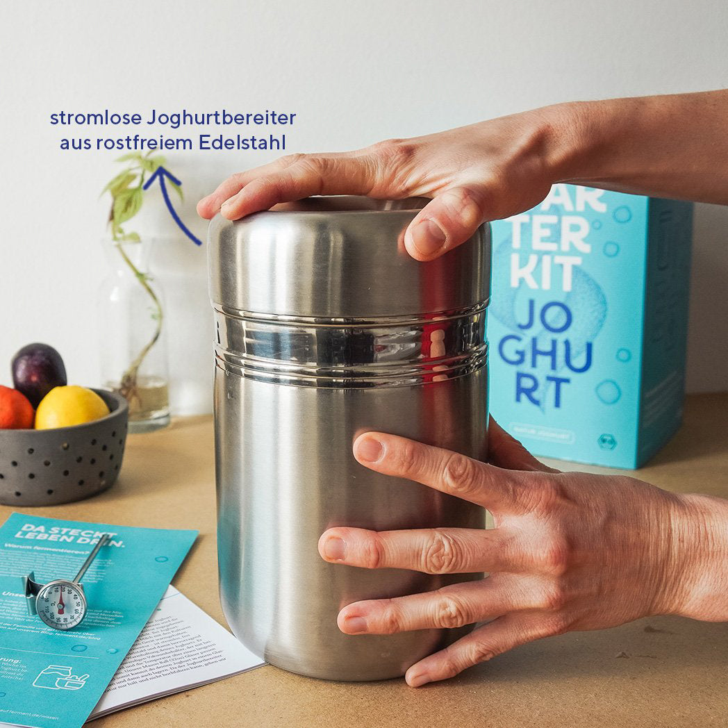 Joghurt Starter Kit mit Joghurtbereiter -  Bio Joghurt selber machen