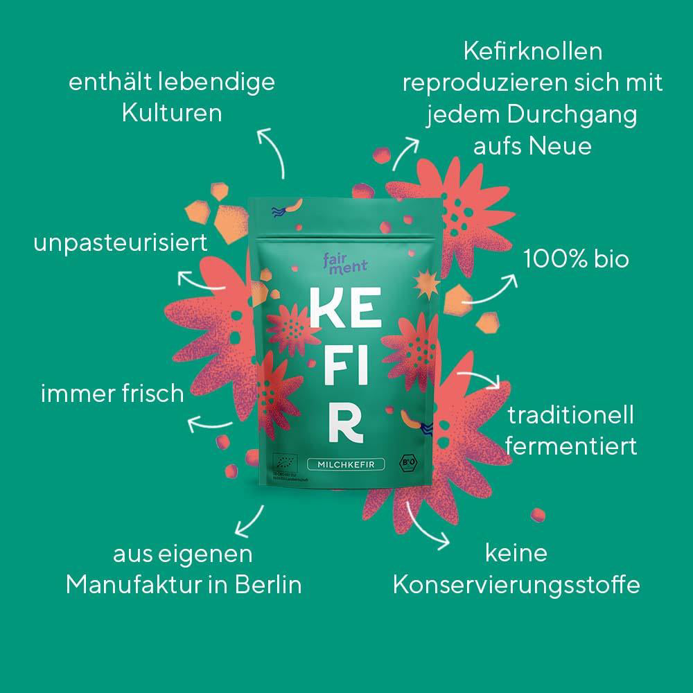 Milchkefir Starter Kit - Bio Milchkefir selbermachen (verkürztes MHD)