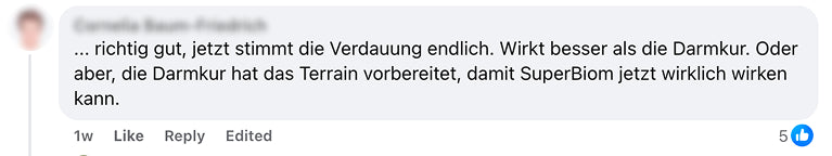 Nachricht aus der SuperBiom®-Facebook-Community
